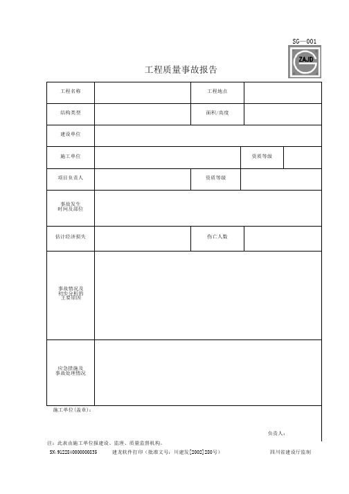 四川建龙资料表格