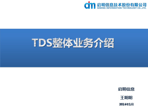 TDS整体业务介绍-启明信息