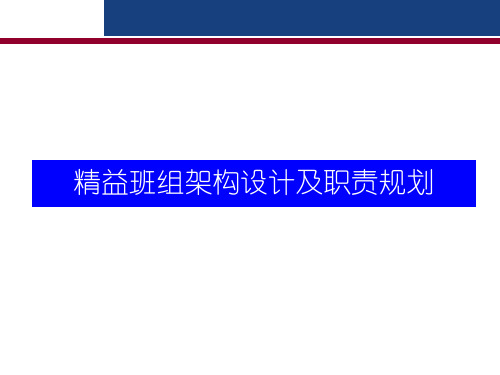 生产管理：精益班组七大任务介绍