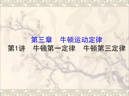 2018届高三物理一轮复习第三章牛顿运动定律第1讲牛顿第一定律牛顿第三定律课件