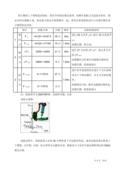 前悬架试验参考标准