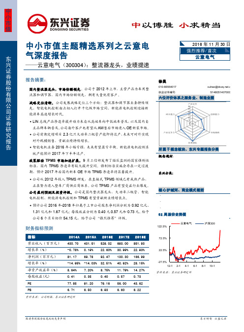 云意电气：业绩提速 强烈推荐评级