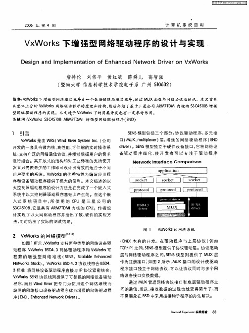 VxWorks下增强型网络驱动程序的设计与实现