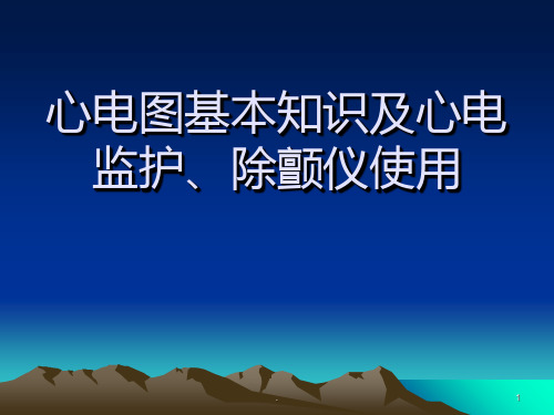 心电图基本知识及心电监护PPT课件