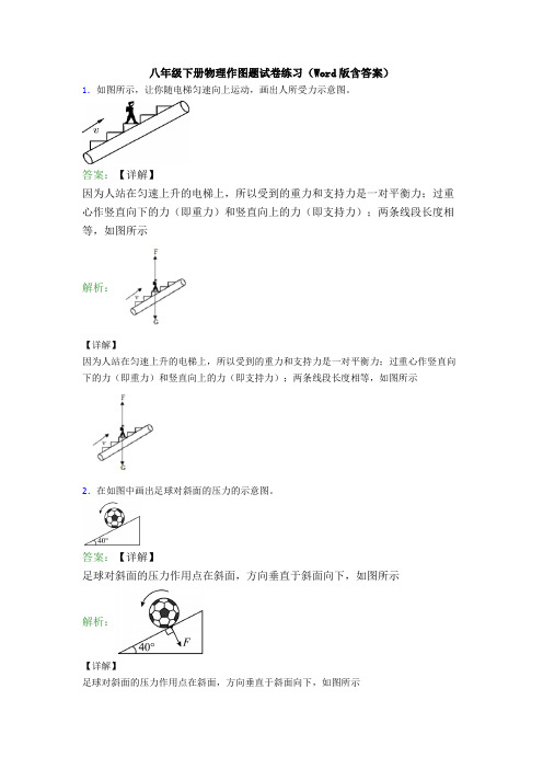 八年级下册物理作图题试卷练习(Word版含答案)