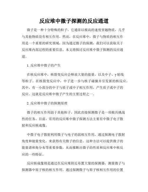 反应堆中微子探测的反应通道