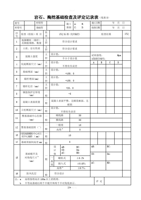 05-岩石、掏挖基础检查及评定记录表-线基5