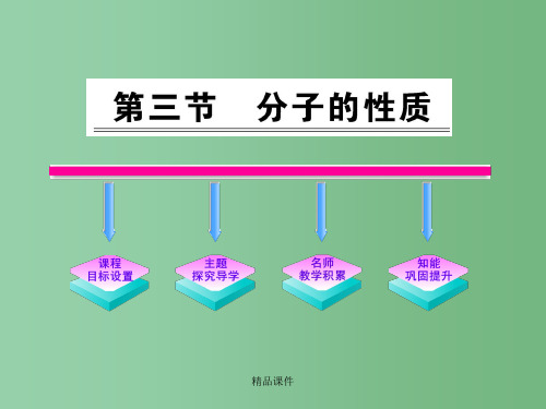 高中化学 第二章第三节  分子的性质 新人教版选修3