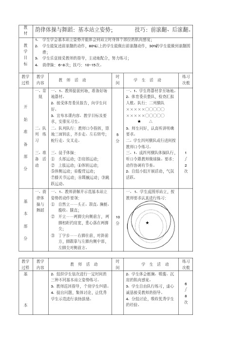 【推荐下载】七年级体育韵律体操与舞蹈教案人教新课标版