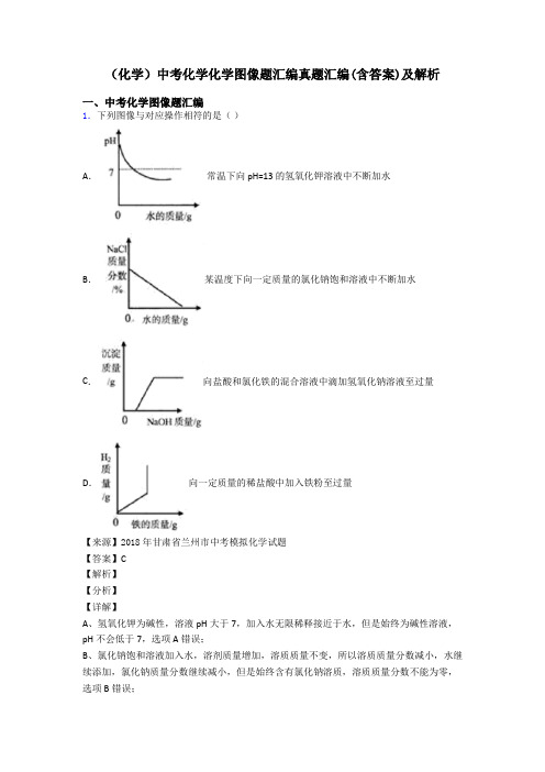 (化学)中考化学化学图像题汇编真题汇编(含答案)及解析