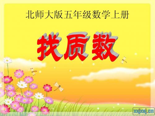 北师大版数学五年级上册《找质数》PPT