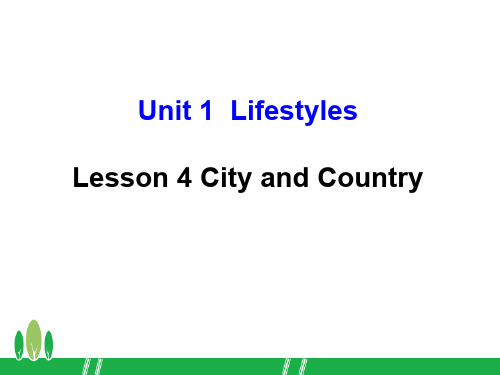 北师大版高中英语必修一unit1 lesson4 city and country reading(共31张PPT)