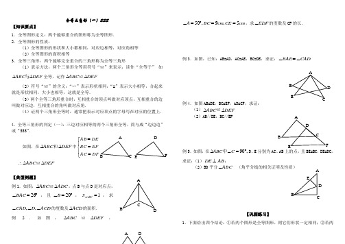 精讲精练：全等三角形证明判定巩固基础