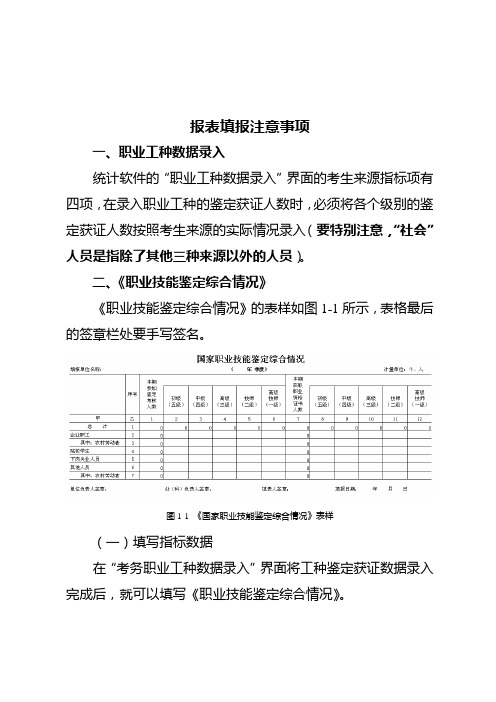 报表填报注意事项