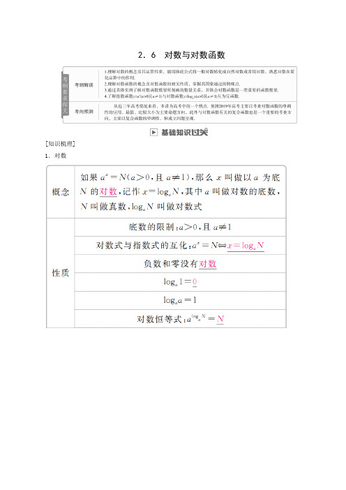 2019版高考数学(文)高分计划一轮：2.6 对数与对数函数 3