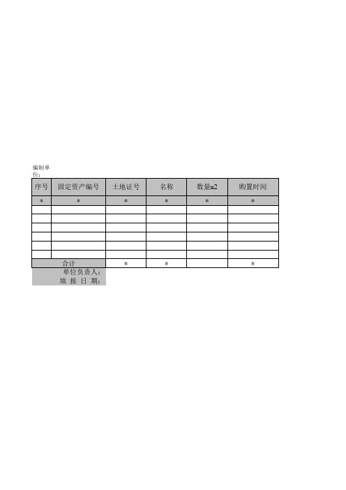 固定资产清查明细表(XLS模板)模板范文