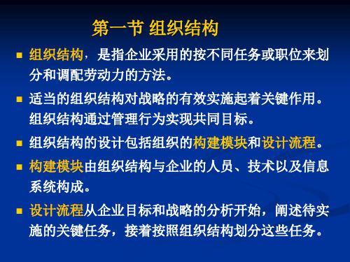 战略实施组织结构