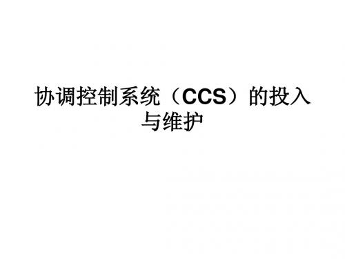 协调控制系统(CCS)的测试与维护