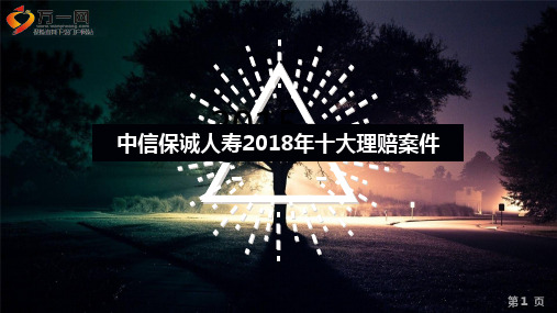 中信保诚人寿2018年十大理赔案件13页