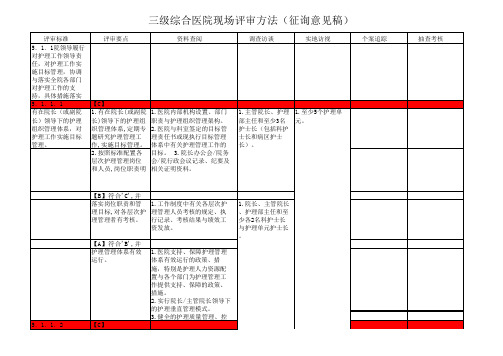 三级综合医院现场评审方法Word版5