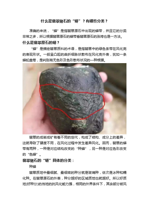 什么是翡翠赌石的“蟒”？有哪些分类？