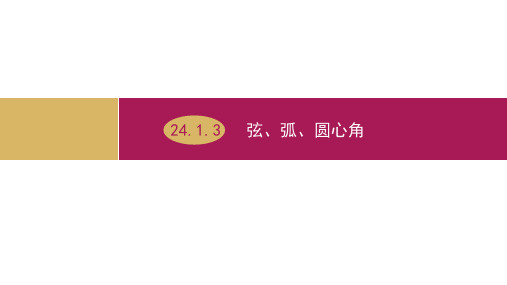 人教版初中数学九年级上册《弧、弦、圆心角》课件