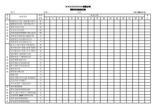 22-15 消防安全检查记录(MSD22-15)