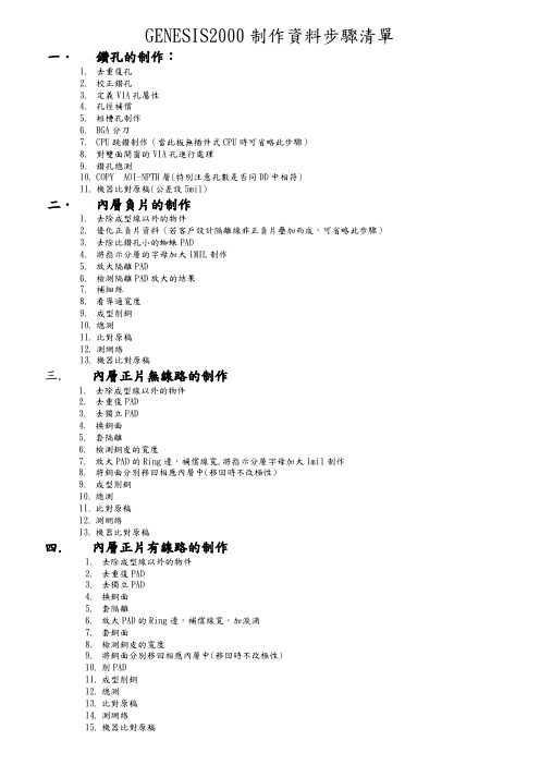 GENESIS2000制作资料步骤