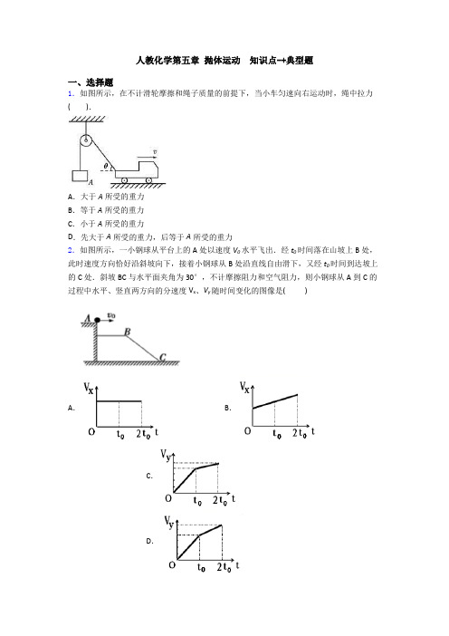 人教化学第五章 抛体运动  知识点-+典型题