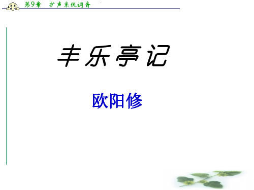 江苏省宿迁市马陵中学高中语文苏教《唐宋八大家散文选读》之丰乐亭记第二课时》课件