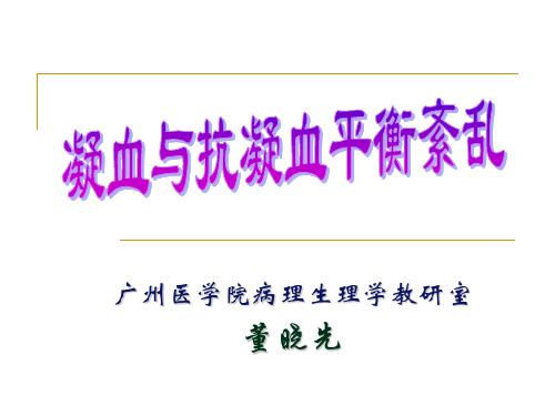 病理生理学 人卫8版课件DIC(人卫)