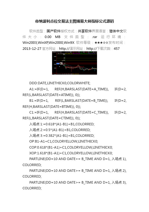 帝纳波利点位交易法主图博易大师指标公式源码