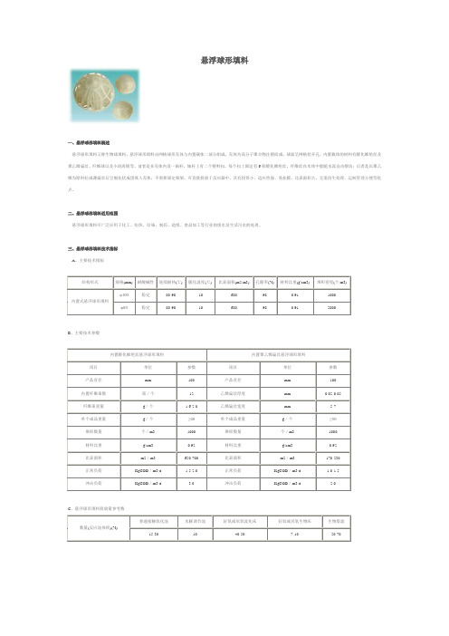 悬浮球形填料