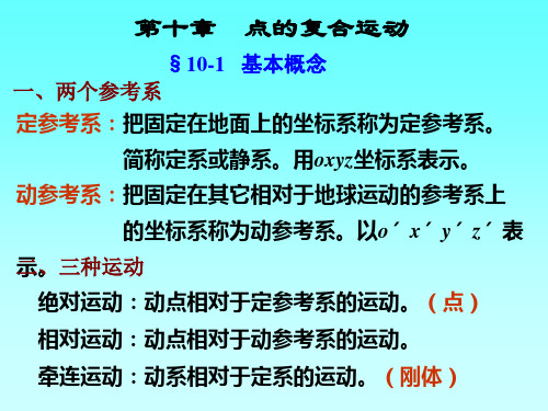 理论力学8、点的复合运动