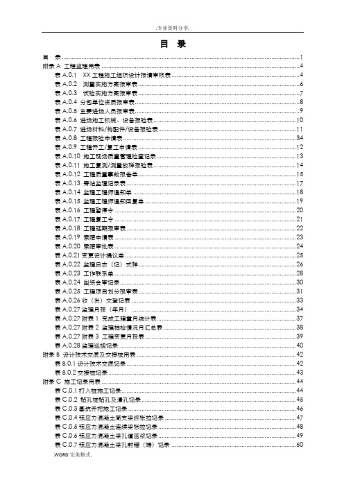 [全套]铁路工程施工用表