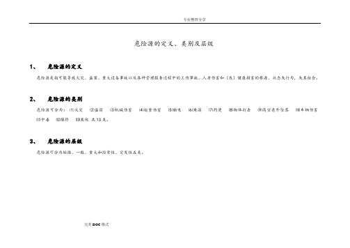 物业公司“危险源”识别及管控汇总表