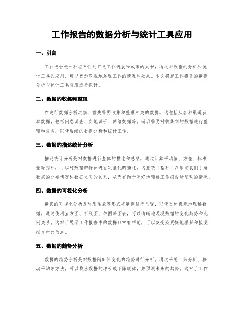 工作报告的数据分析与统计工具应用