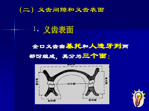 全口义齿的固位和稳定PPT课件