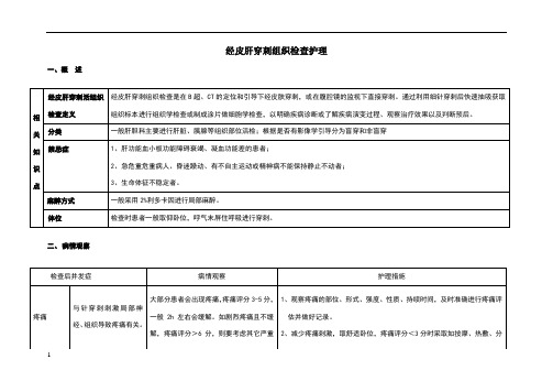 经皮肝穿刺组织检查护理