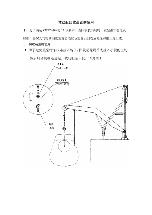 救助艇回收装置的使用