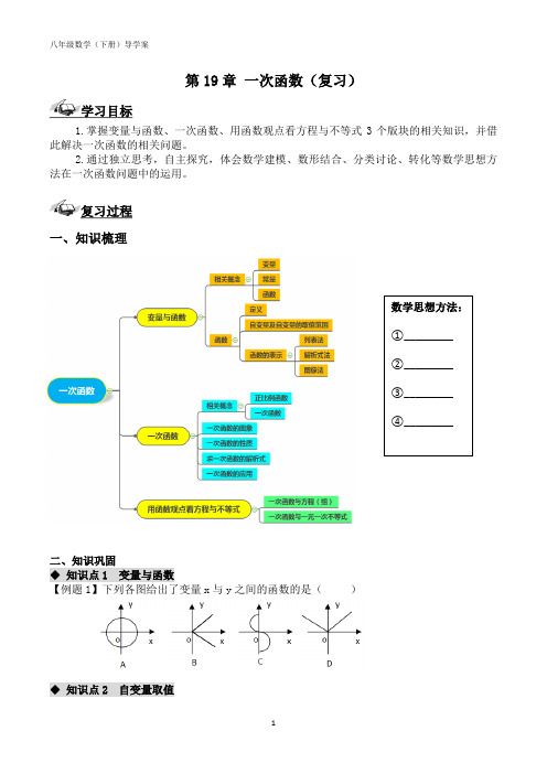 优秀公开课：八年级数学《一次函数》复习课