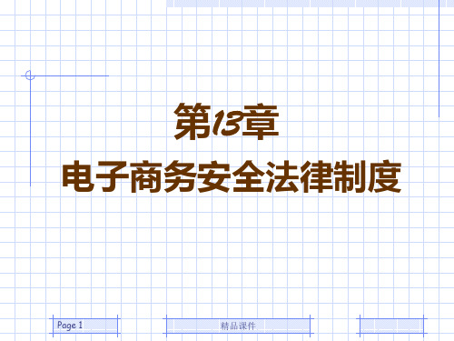 电子商务法律与实务电子商务安全法律制度PPT课件