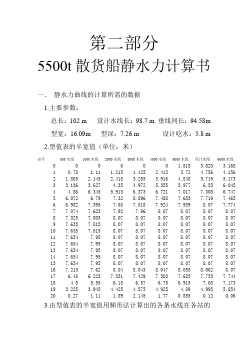 静水力计算书