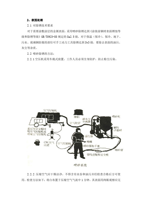 喷射除锈刷漆方法