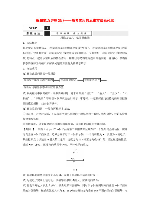 高考物理一轮复习解题能力讲座(四)高考常用的思维方法系列三教案(含解析)沪科版
