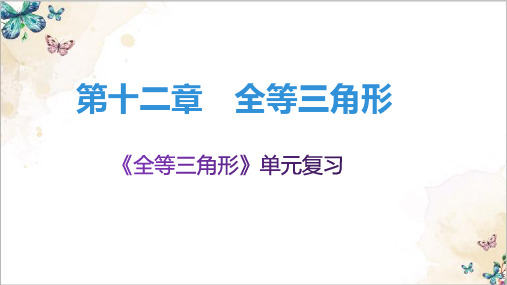 人教版八年级数学上册第12单元全等三角形单元复习课件