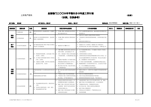 财务部工作计划060327