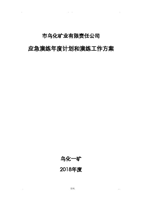 2018年度应急演练工作计划总结