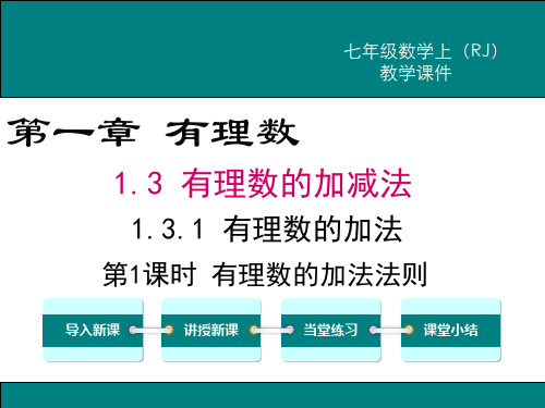 新人教版七年级数学上1.3.1有理数的加法ppt公开课优质教学课件