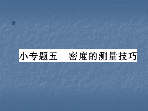 人教版八年级上册物理作业课件：第六章 小专题五 密度的测量技巧 (共22张PPT)